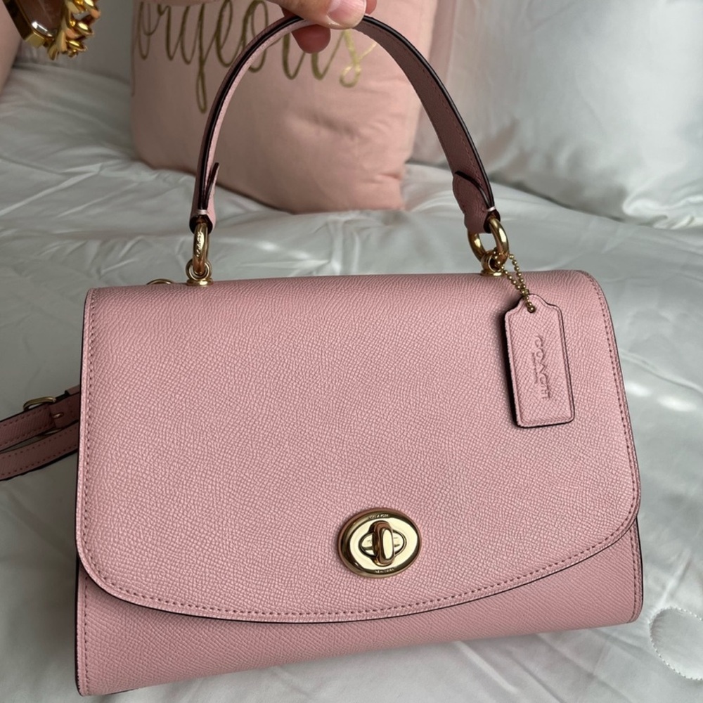 Coach Blush Pink Leather Satchel